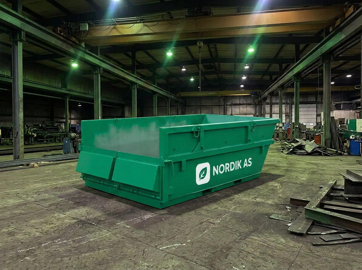 5 m³ tungmassecontainer fra Nordik